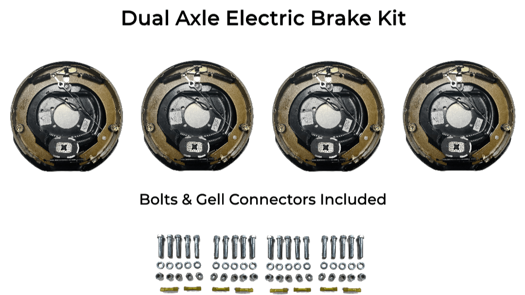 Dual Axle Self Adjusting Electric Brake Kit Compatible with Stealth Trailers - Rodoc Leasing Sales & Service 