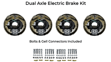 Dual Axle Self Adjusting Electric Brake Kit Compatible with Sure-Trac Trailers - Rodoc Leasing Sales & Service 