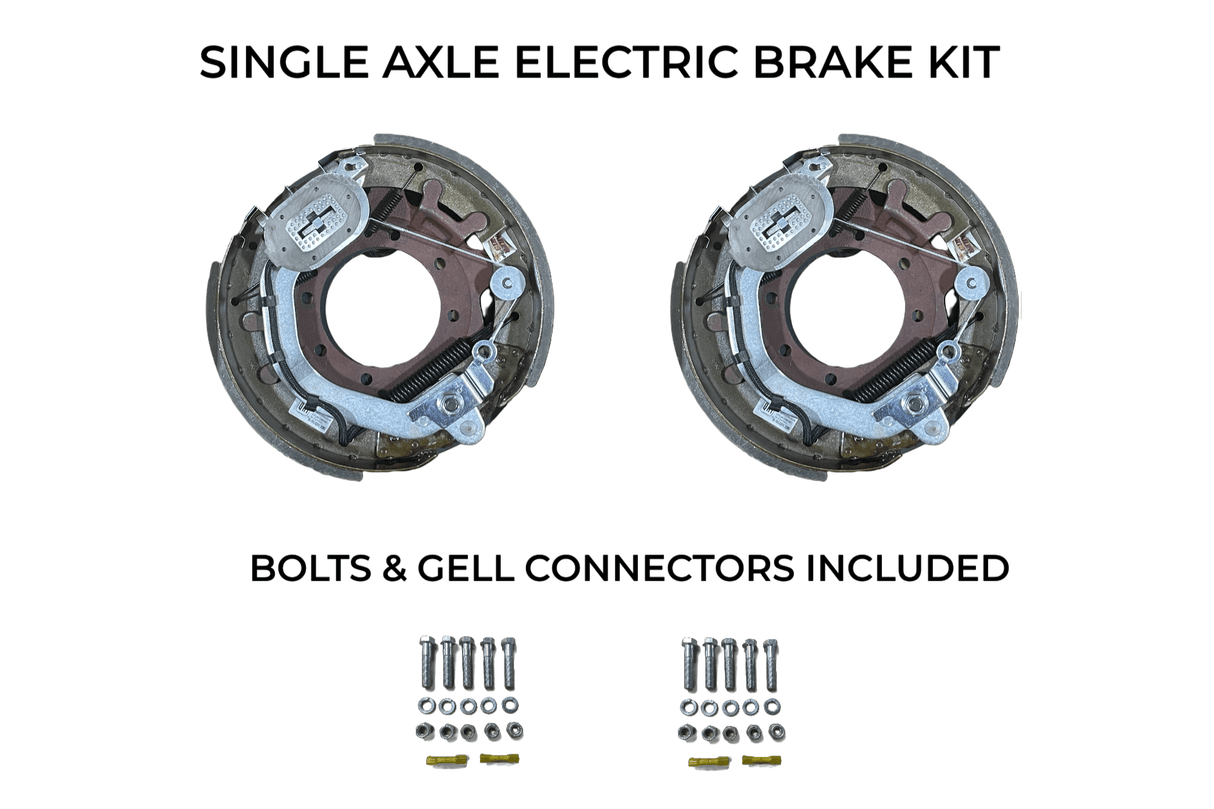 Single Axle Self Adjusting Electric Brake Kit Compatible with Texas Bragg Trailers - Rodoc Leasing Sales & Service 