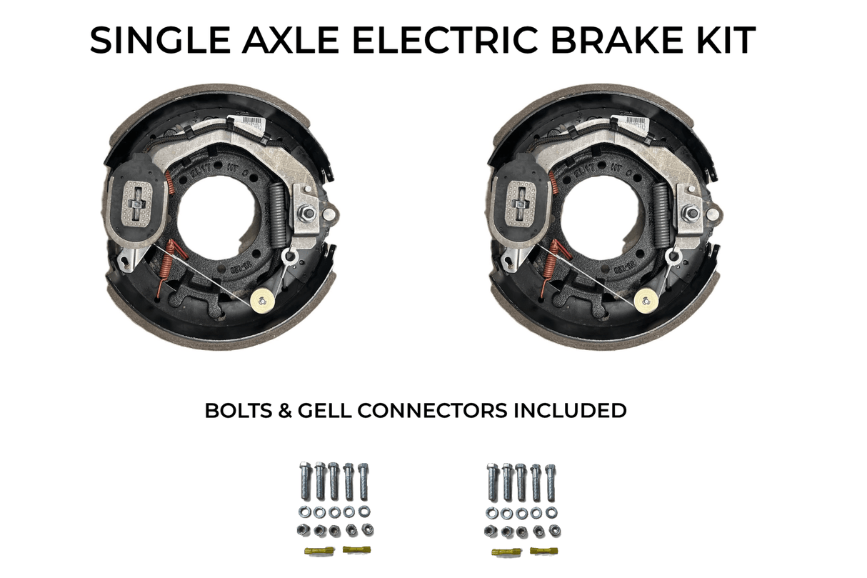 Single Axle Self Adjusting Electric Brake Kit Compatible with Texas Bragg Trailers - Rodoc Leasing Sales & Service 