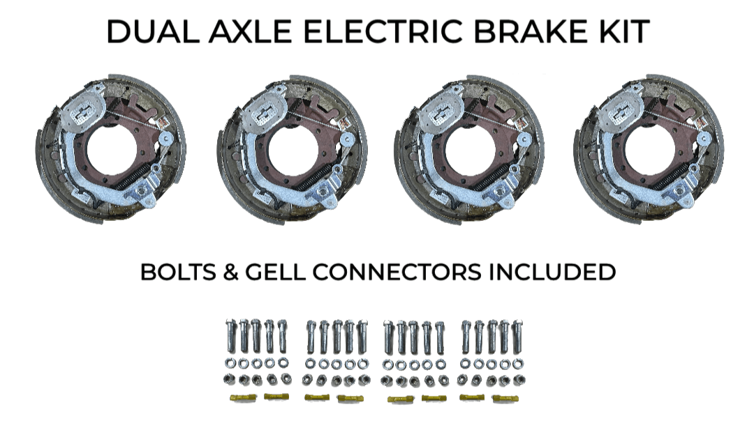 Dual Axle Self Adjusting Electric Brake Kit Compatible with fit United Trailers - Rodoc Leasing Sales & Service 