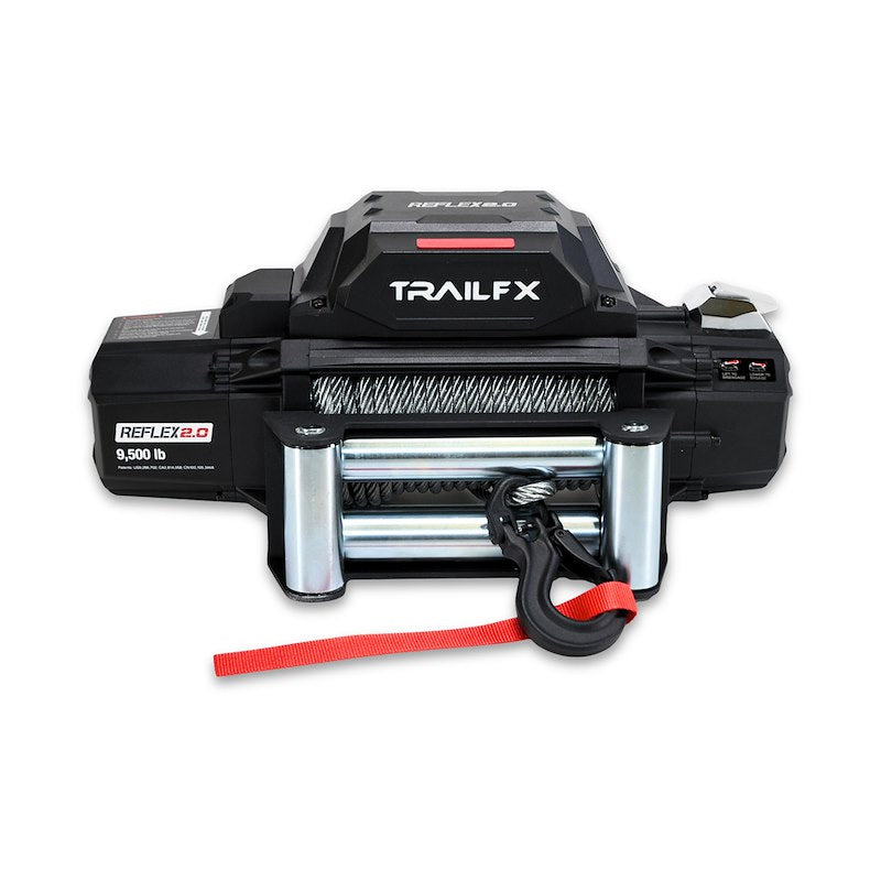 TrailFX WR295B Reflex 2.0 Steel Cable Winch, 9,500 lb, 12V, 94 ft Wire Rope